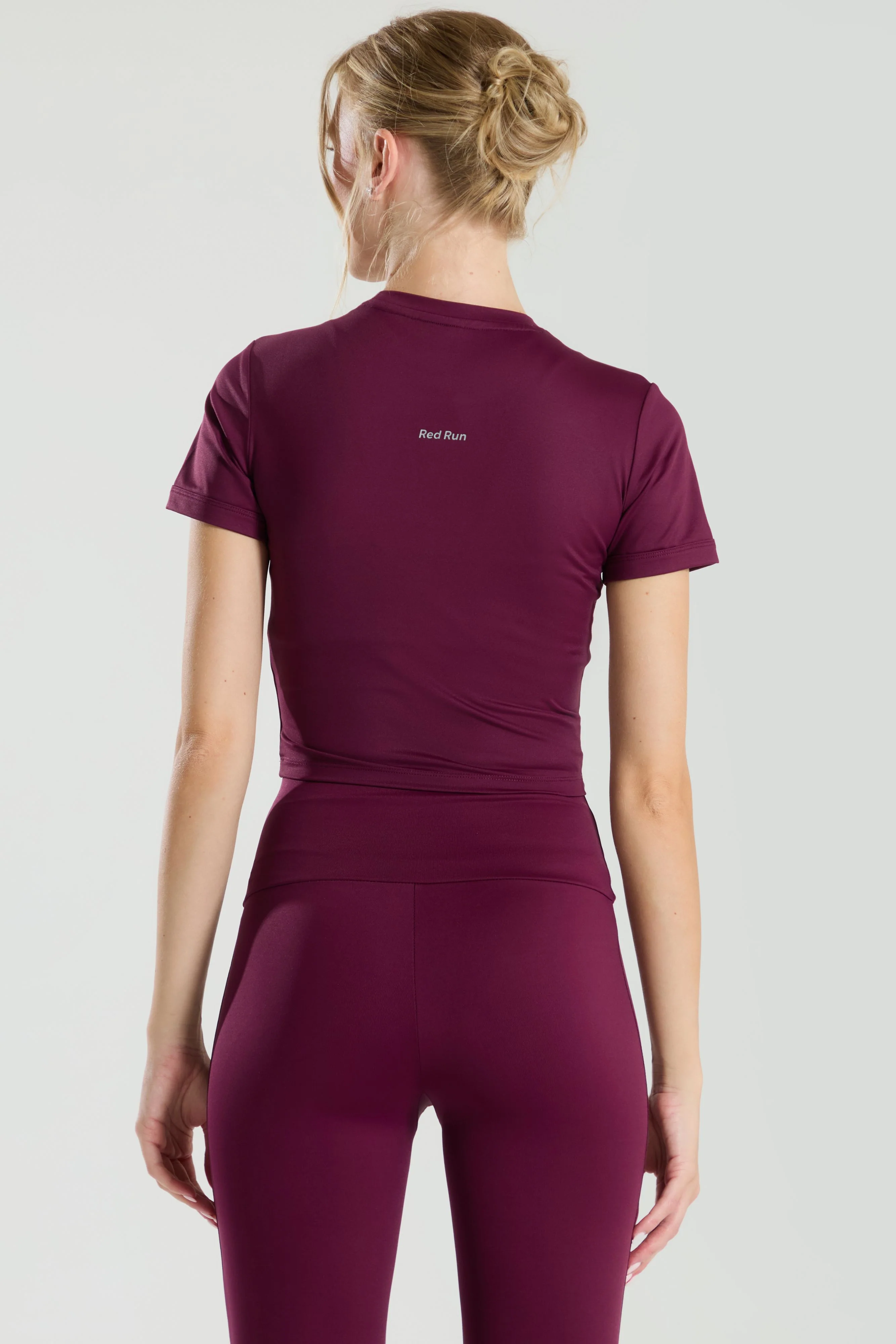 Active Baby Tee - Burgundy - Image 3