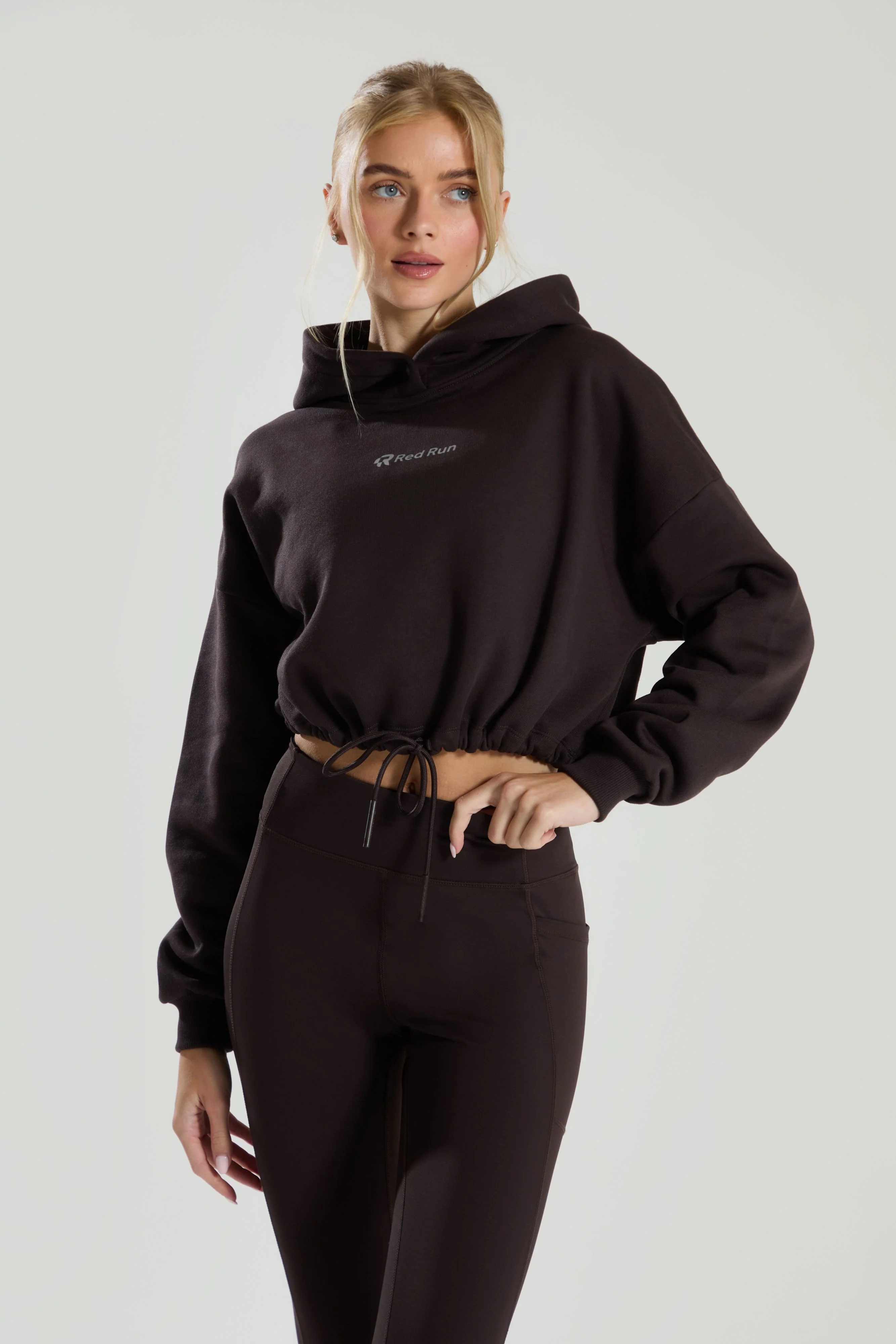 Active Cropped Hoodie - Espresso Sweater - Image 3