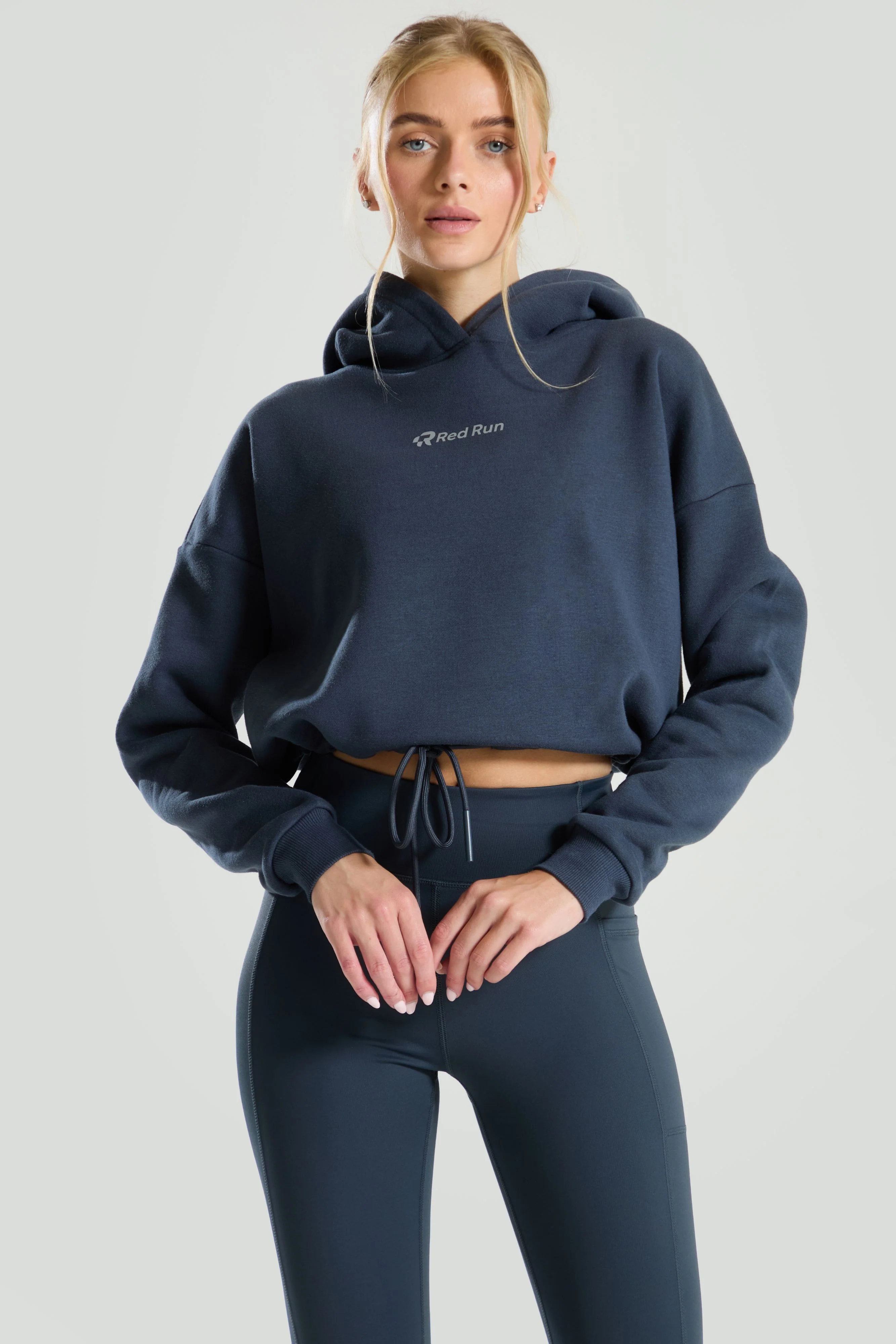 Active Cropped Hoodie - Slate Grey sweater - Image 2