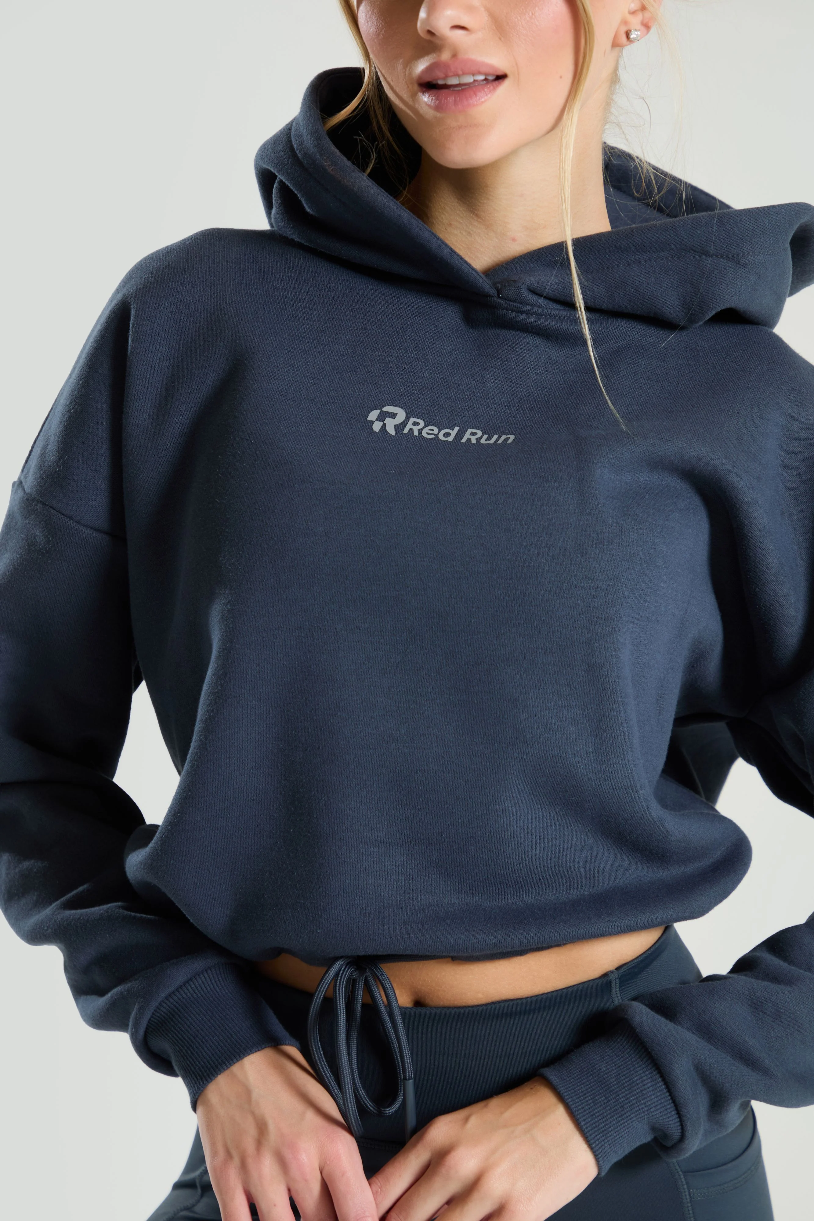 Active Cropped Hoodie - Slate Grey sweater - Image 4