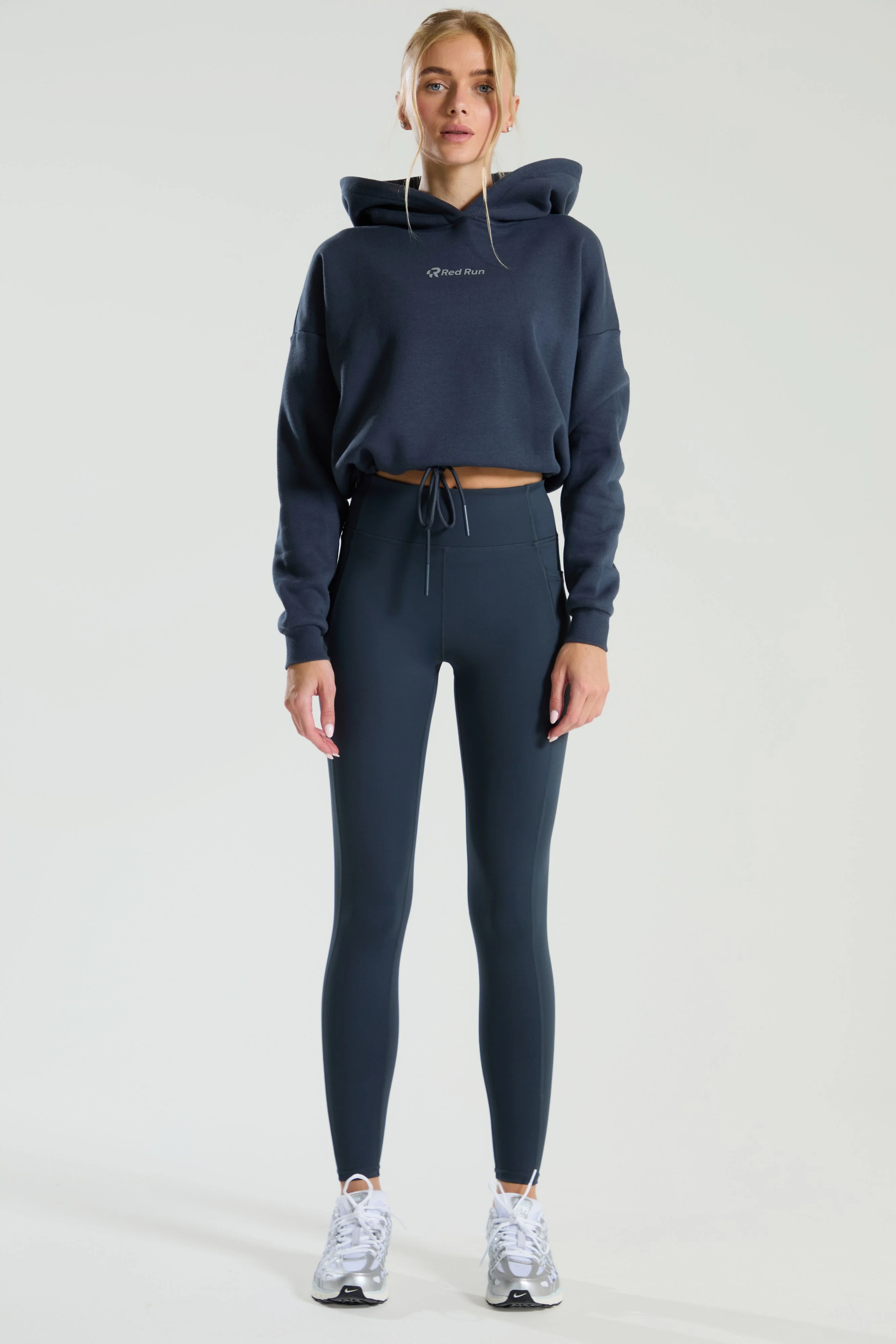 Active Cropped Hoodie - Slate Grey sweater - Image 5