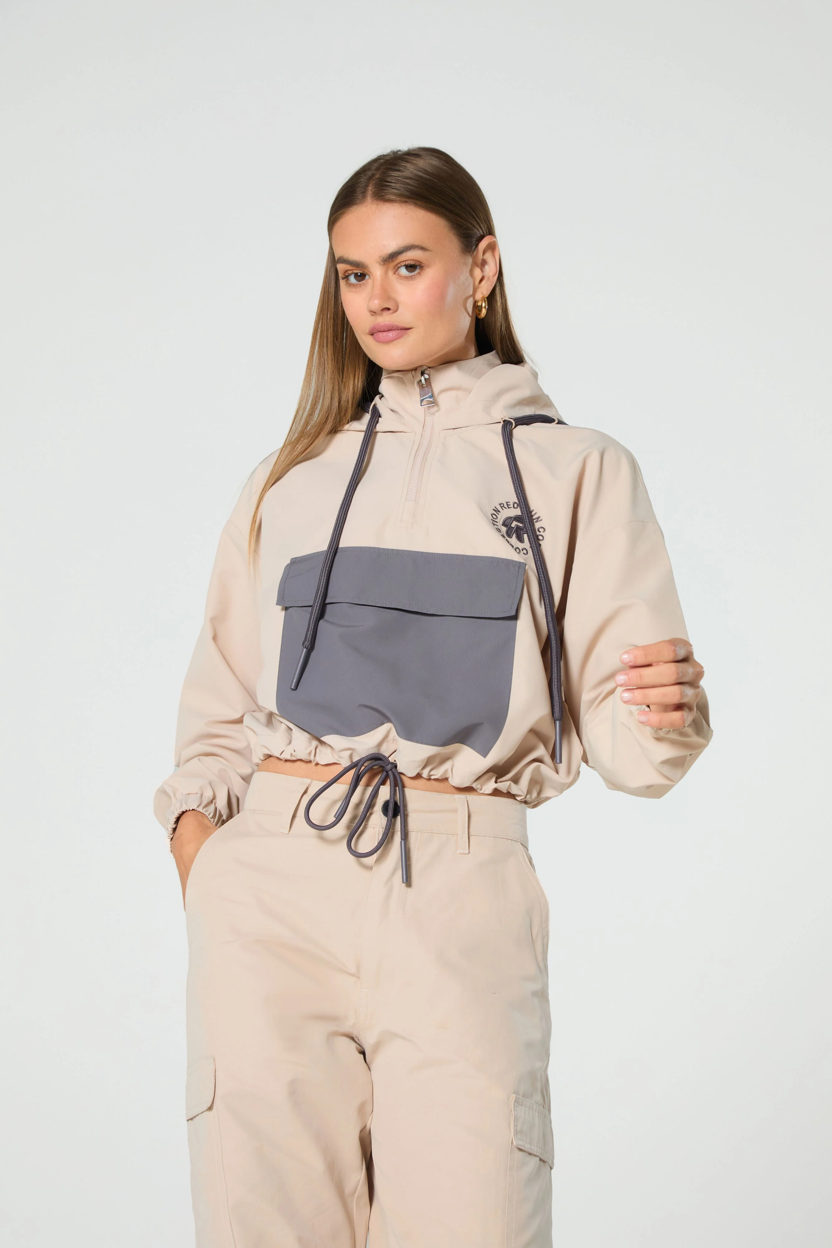 Cropped Windbreaker - Core Sand Storm - Image 3