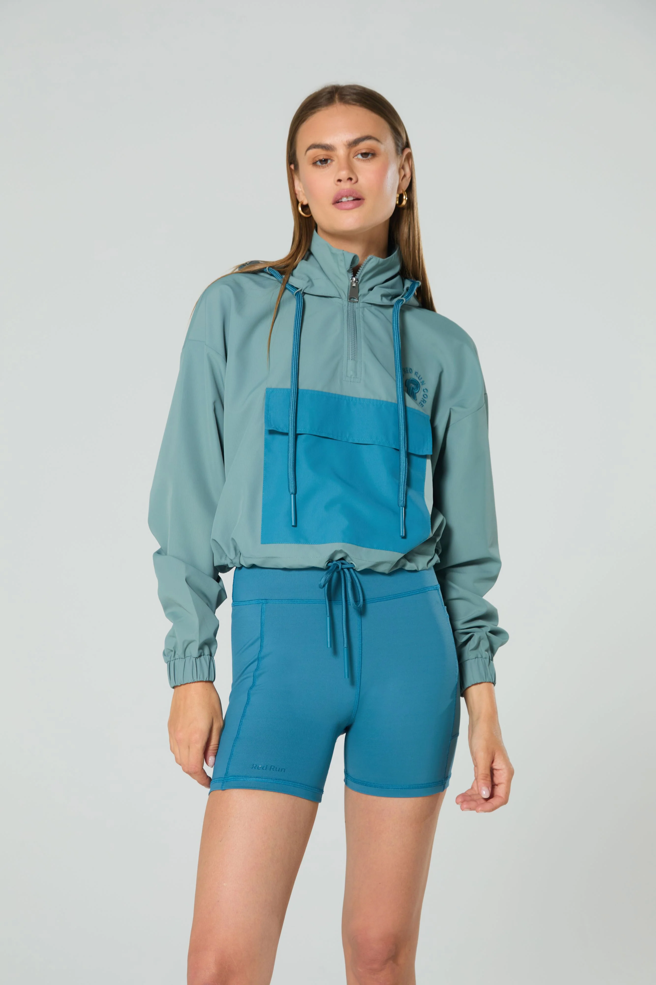 Cropped Windbreaker - Core Stormy Sea - Image 3
