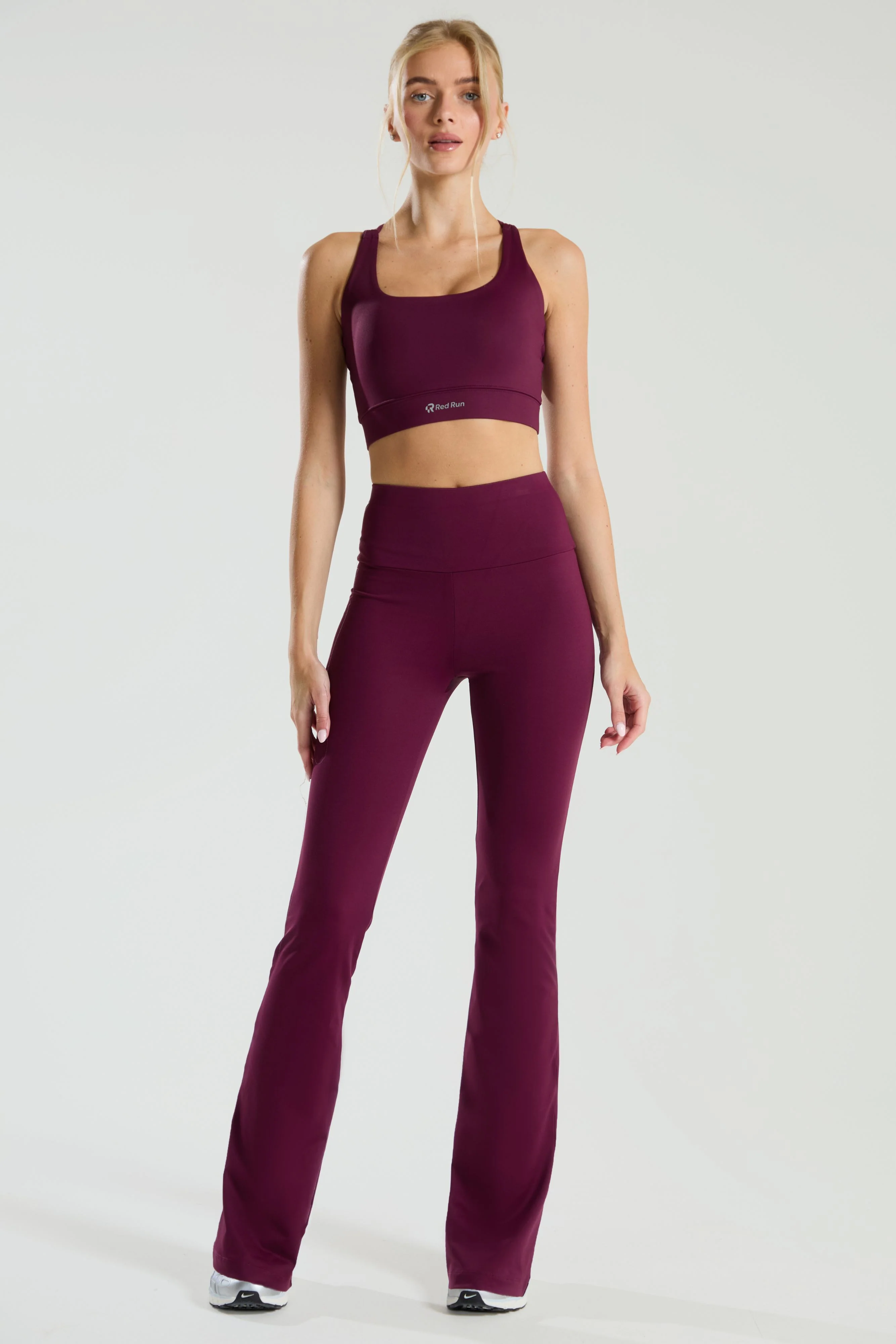 Active Flared Legging - Burgundy - Image 3