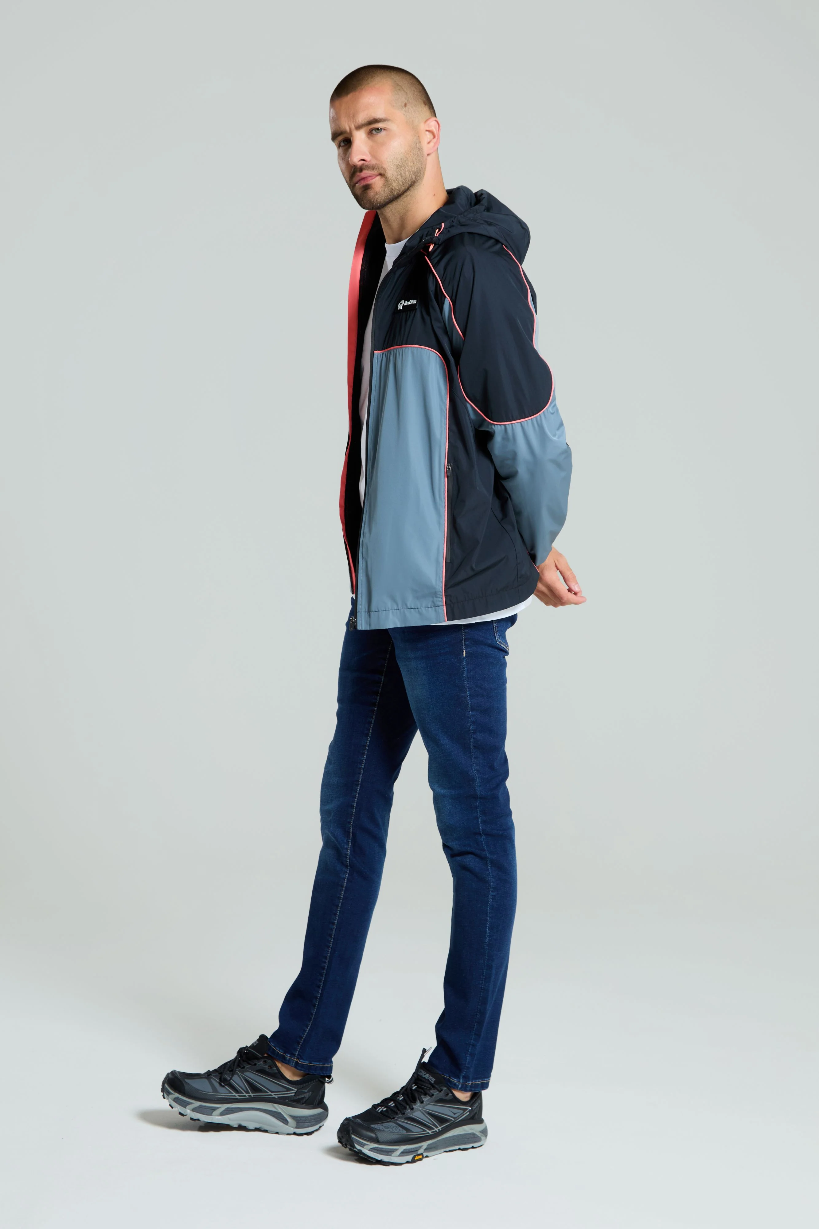 Men's Technical Jacket: Grey/Black - Image 4