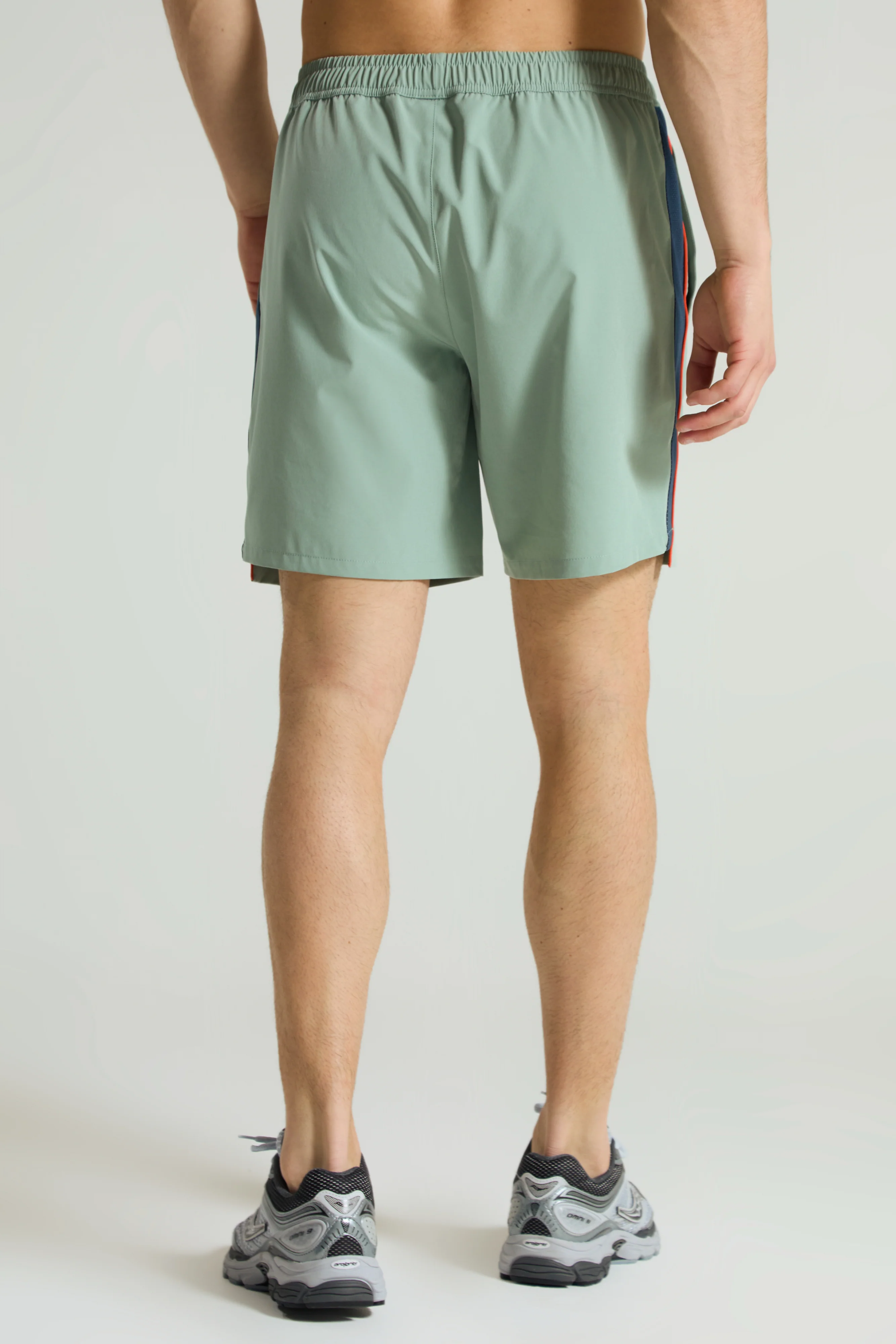 Men's Panelled Sports Short: Range 2 - Aqua Edge - Green - Image 4