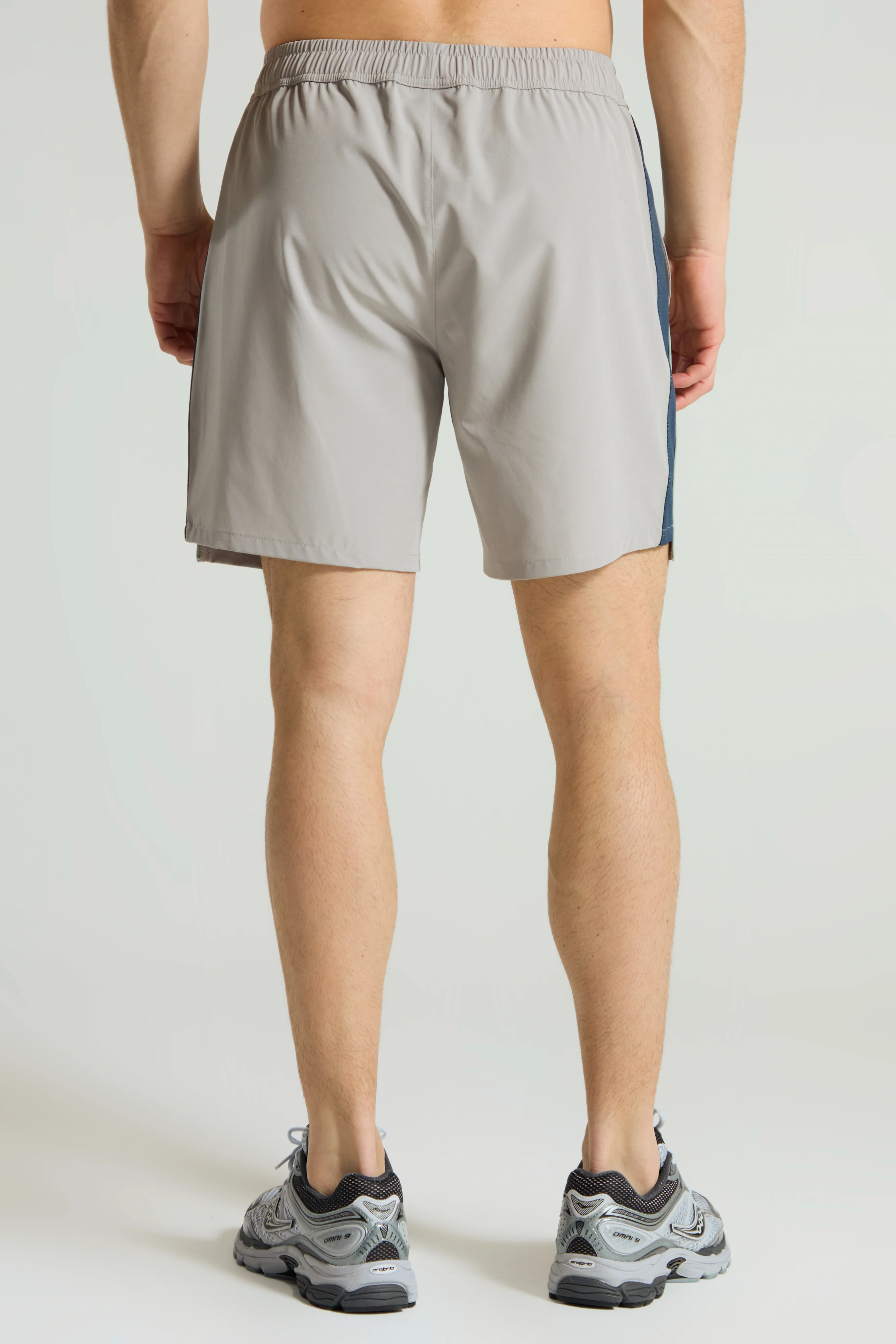 Men's Panelled Sports Short: Range 2 - Aqua Edge - Grey - Image 3