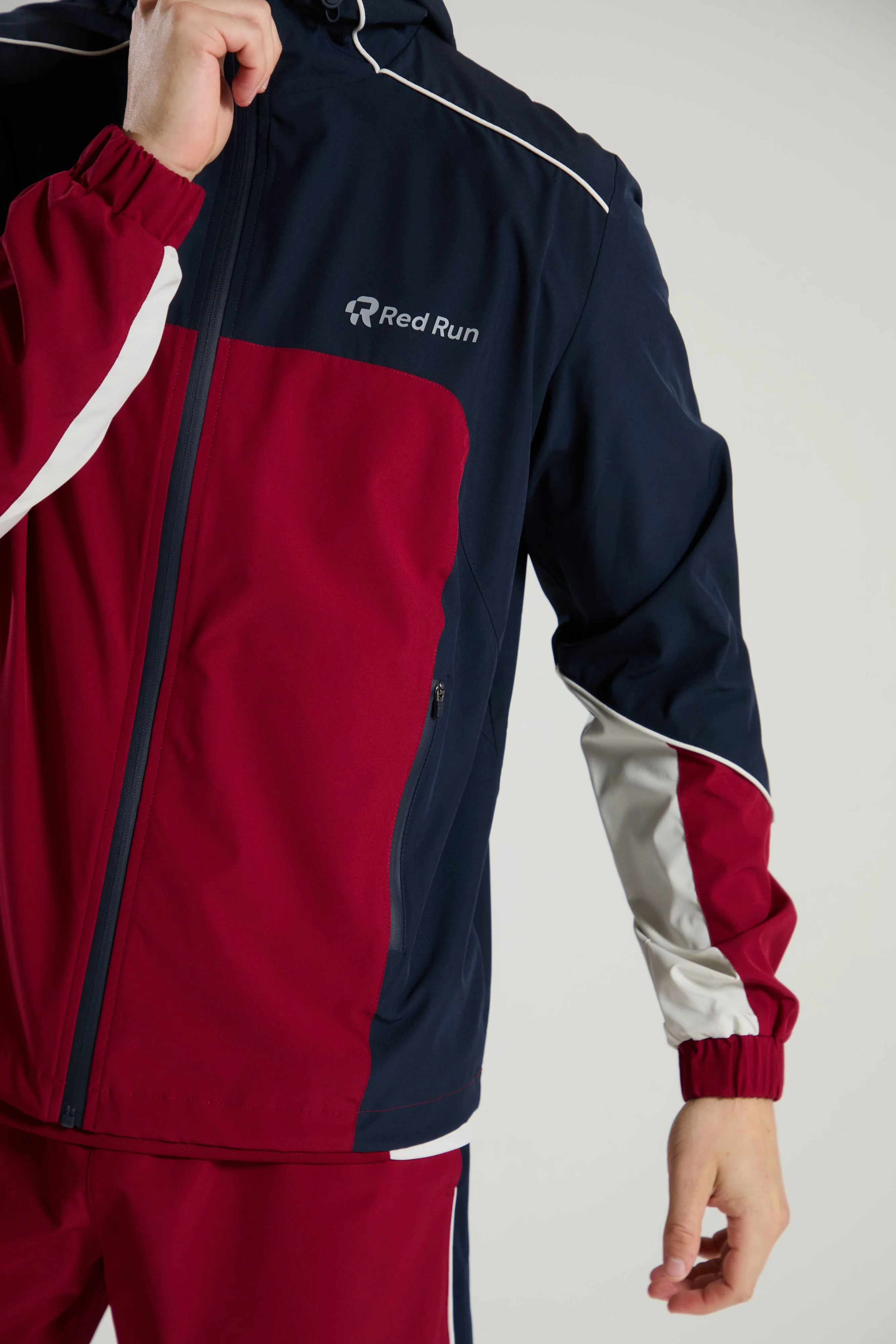 Men's Technical Track Jacket - Crimson Wave - Image 3