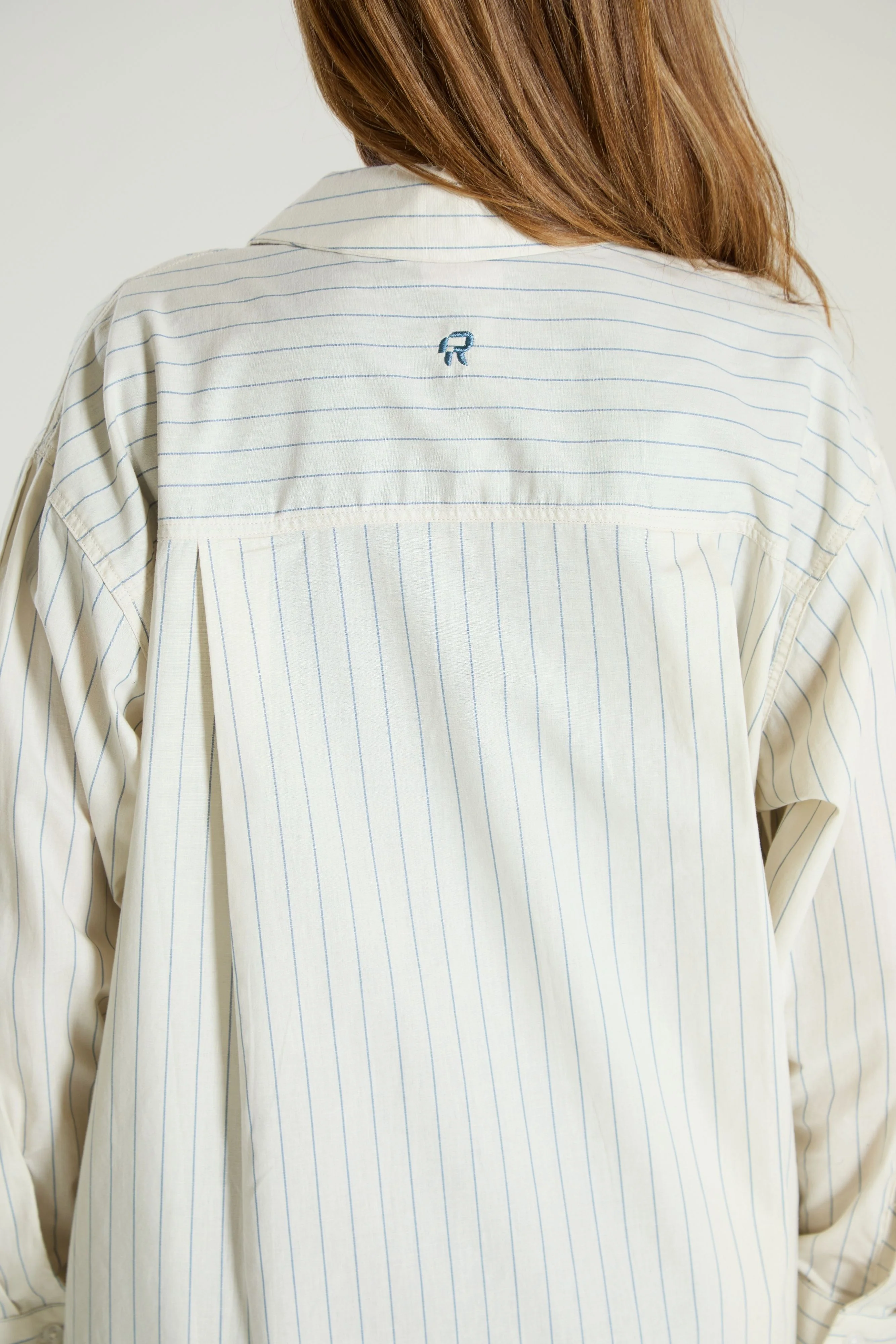 Relaxed Pinstripe Shirt: Muse - Image 3