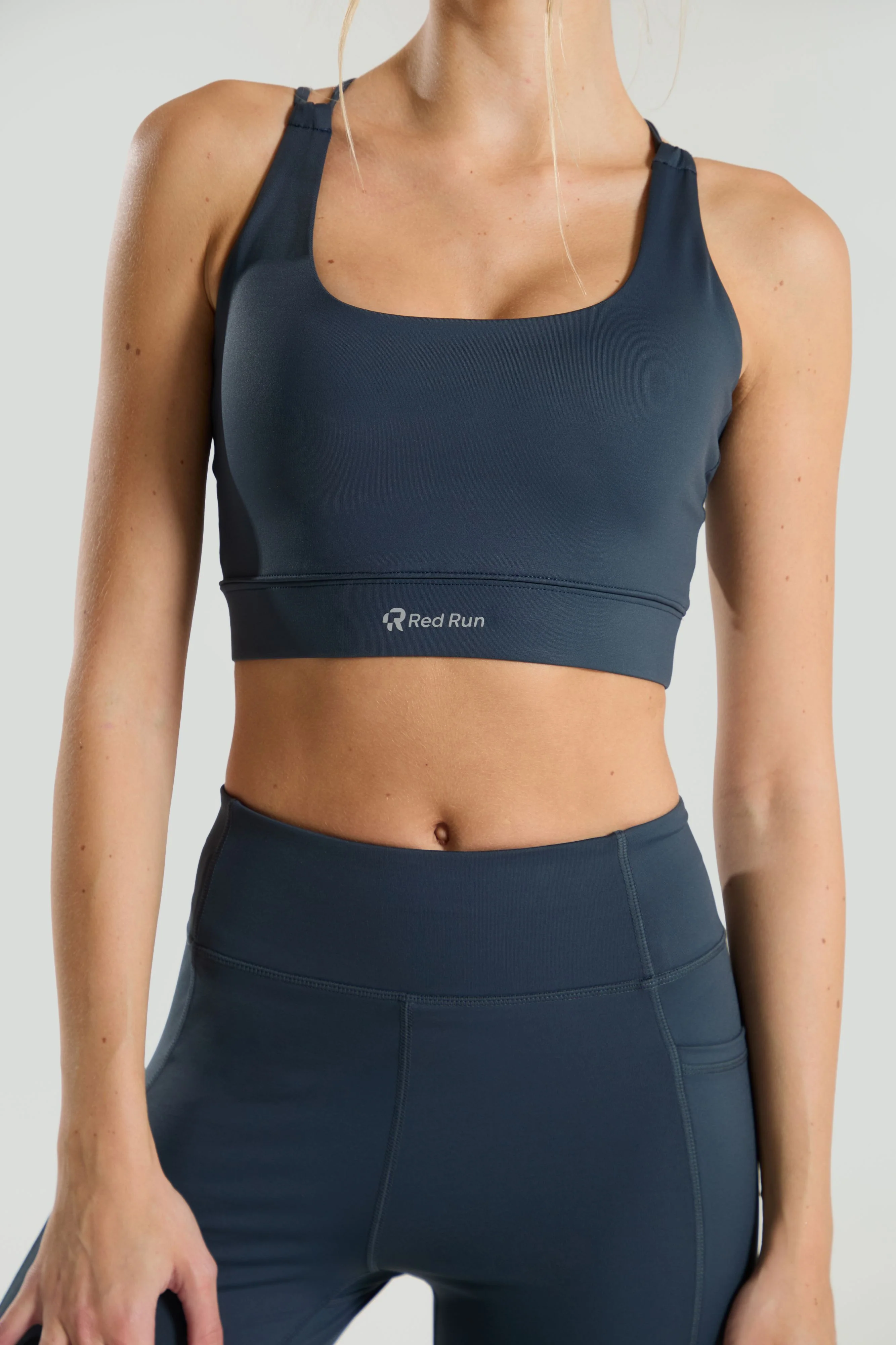 Active Strappy Workout Bra - Slate Grey - Image 3